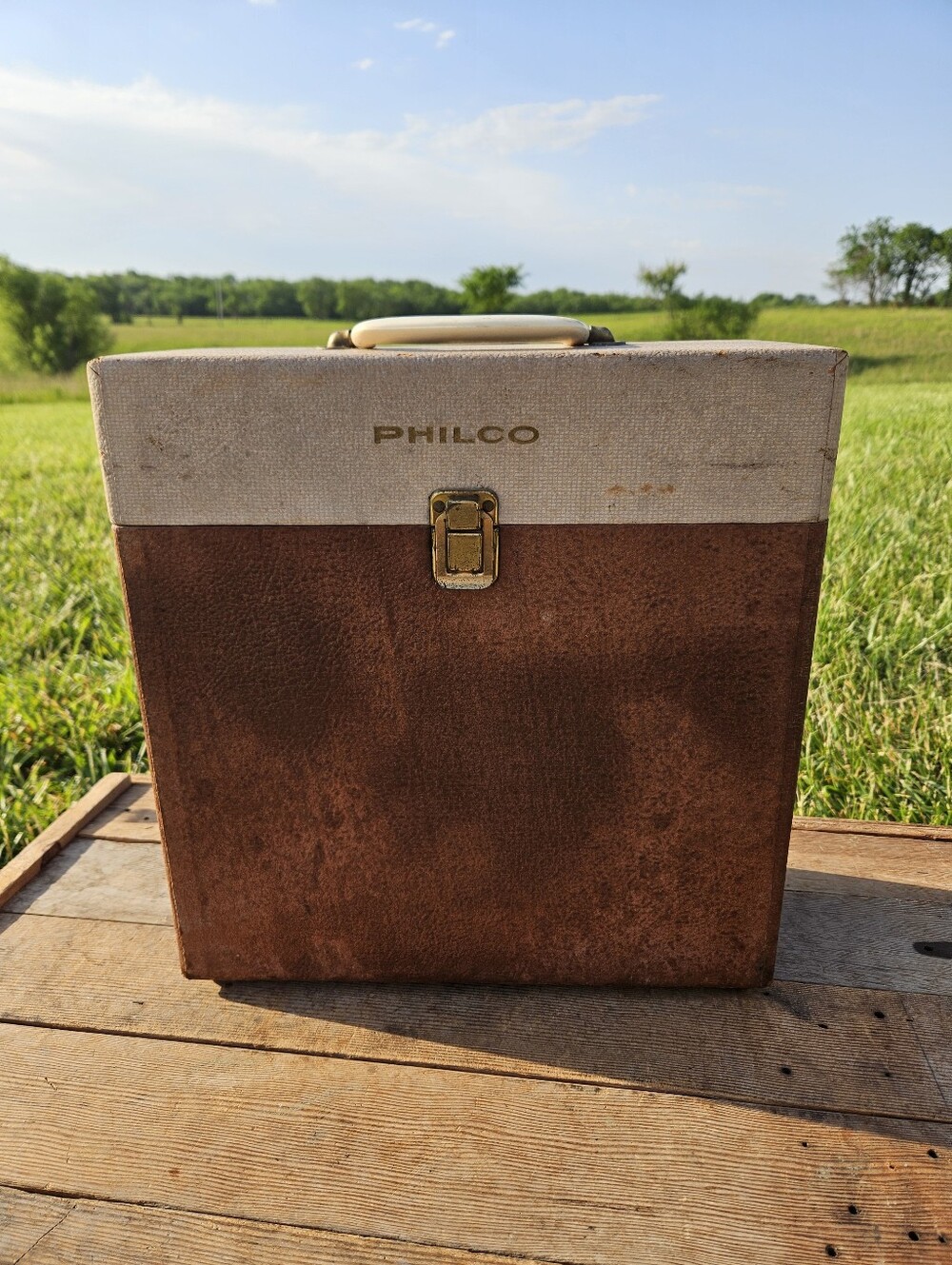 Vintage Philco 12” Vinyl Record Storage Carrying Case Mid Century Modern MCM